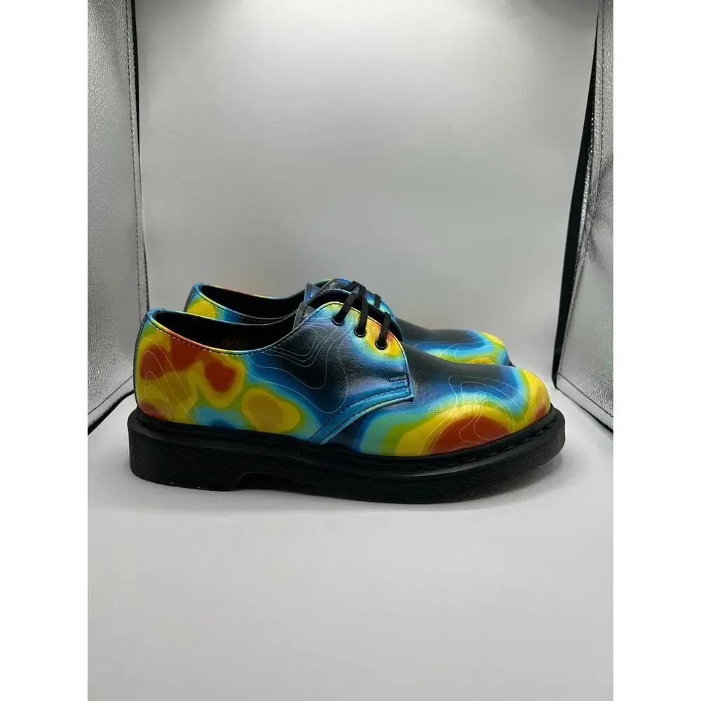 DR. MARTENS 1461 Genix Nappa Leather Oxford Shoes Heat Map PRINT size 7